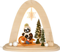 Massivholzbogen, Pitti auf dem Schlitten USB-Stromversorgung RATAGS - Made in Germany