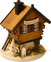 Tischschmuck mit Räucherhaus, Baumhaus RATAGS - Made in Germany