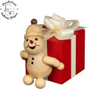 Schneemann Jubiläumsfigur Junior Geschenkschieber Drechlerei Volkmar Wagner