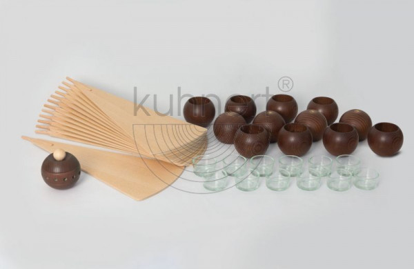 Kugelsatz Braun (12 Stück) für Massivholzpyramide 85 cm