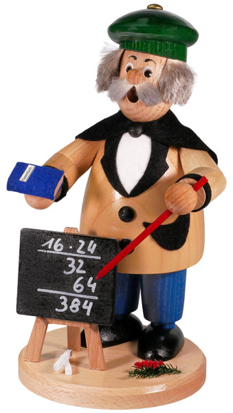 Erzgebirgische Räucherfigur Lehrer ca. 24 cm Drechselwerkstatt Uhlig