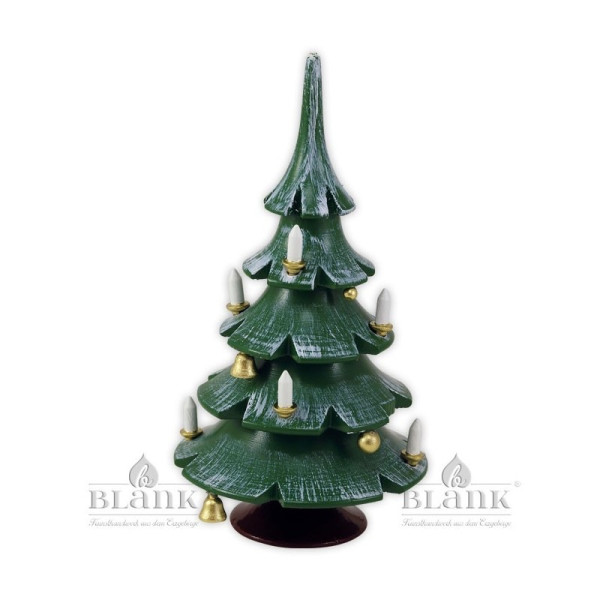 Blank Weihnachtsbaum mit Glöckchen farbig Höhe: ca. 12 cm, Blank Grünhainichen