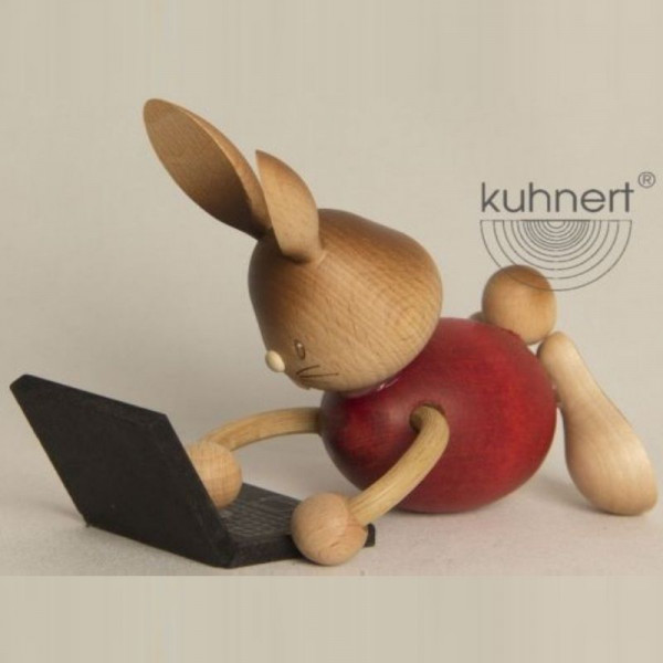 Stupsi Hase mit Laptop, Artikel 52208 Höhe ca. 11 cm