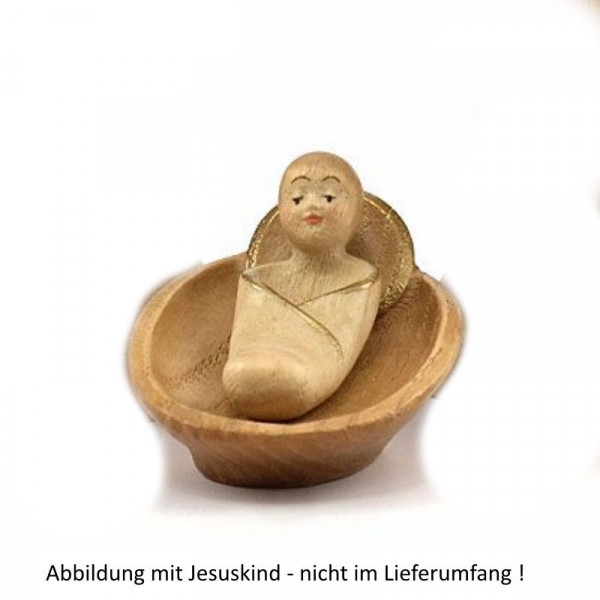 Gloria Krippenfigur Wiege, gebeizt, 12 cm*