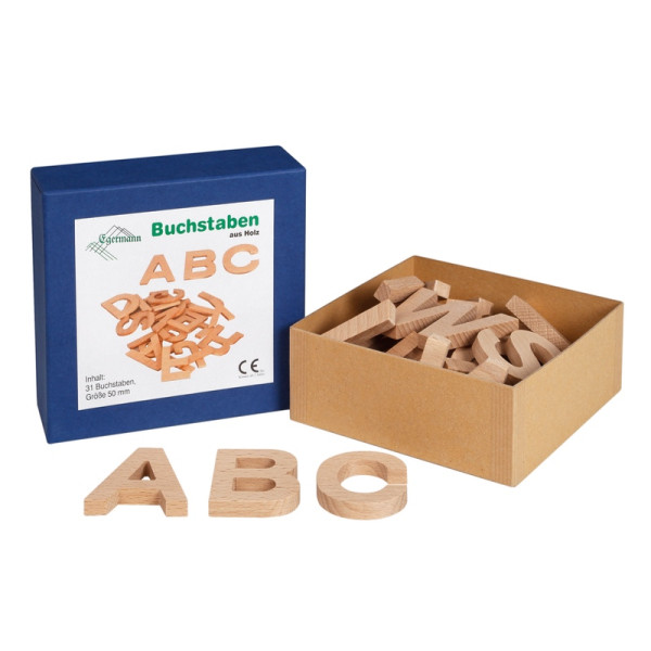 Großbuchstaben aus Holz 2850 Holzwaren Egermann Grünhain-Beierfeld - Made in Germany -