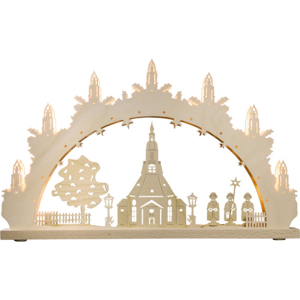 Schwibbogen 7 flammig Seiffener Kirche Qualität aus dem Erzgebirge - Made in Germany