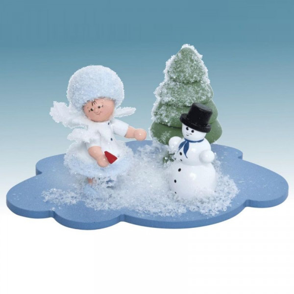 Schneeflöckchen mit Schneemann, Artikel 43339 Sammelfigur, ca. 100 x 70 x 60 mm