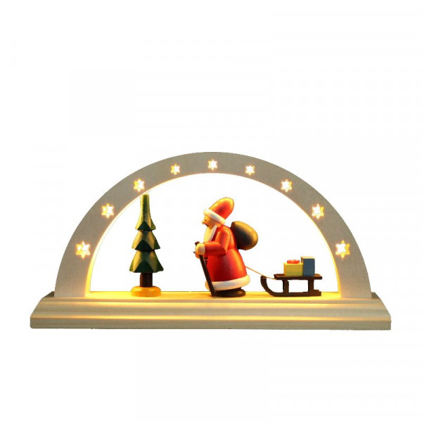 LED-Schwibbogen klein "Weihnachtsmann bunt"