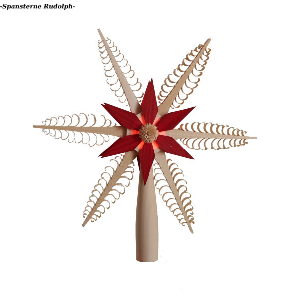 Erzgebirgische Christbaumspitze 420 rot, D= 29 cm