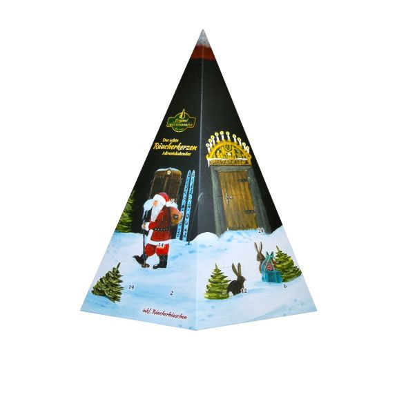 Crottendorfer Räucherkerzen-Adventskalender Pyramide 24 verschiedene Düfte