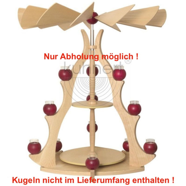 Massivholzpyramide 85 cm ohne Kugeln und Figuren- Kuhnert Holzkunst- , Artikel 24180
