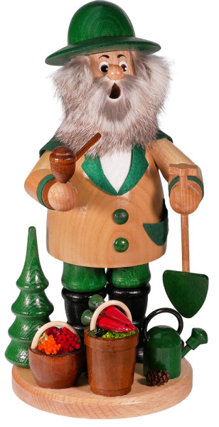 Erzgebirgische Räucherfigur Gärtner ca. 24 cm Drechselwerkstatt Uhlig