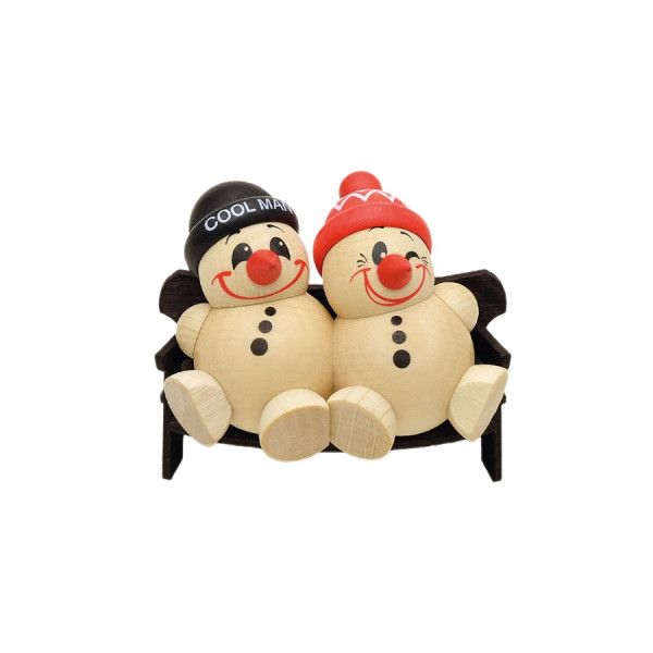 Cool Man -Sitzen Zwei auf einer Bank- Sammelfigur ca. 5 cm by Karsten Braune - Echt Erzgebirge