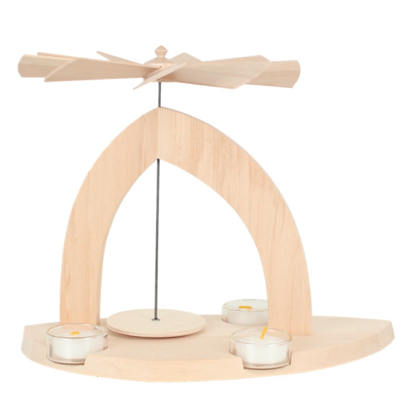 Teelichtpyramide Leerpyramide 23 cm hoch Seiffener Volkskunst e.G. - Original Erzgebirge