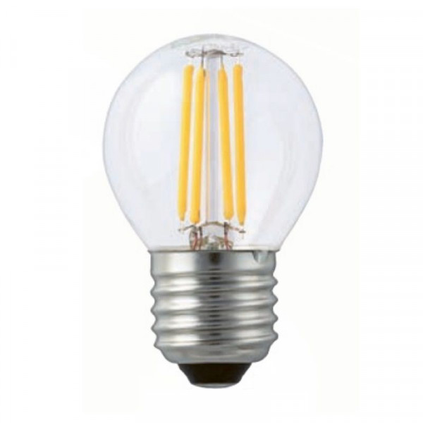 LED-Tropfenlampe E27, 4 Watt (entspr.40 W Glühl.), klar 300 ° Abstrahl-Winkel durch "Glühfaden-Technik"