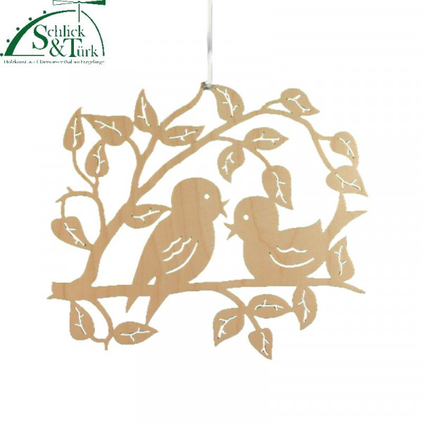 Fensterbild Vogelpaar, unbeleuchtet