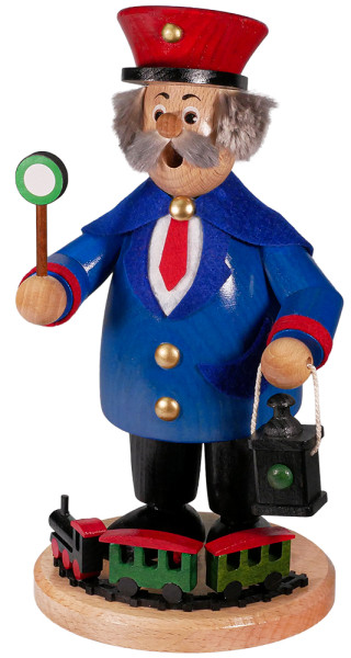 Erzgebirgische Räucherfigur Eisenbahner ca. 24 cm Drechselwerkstatt Uhlig