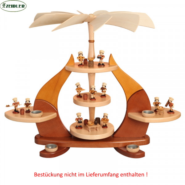 Pyramide Design "loderndes Feuer" - ohne Bestückung