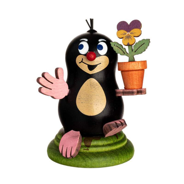 Sammelfigur Maulwurf Lilli Kuhnert Holzkunst, Höhe ca. 6 cm