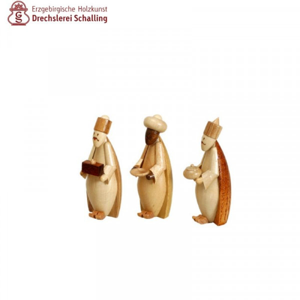Krippefiguren Hirte, Heilige drei Könige, natur, 6,5 cm