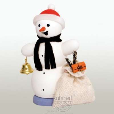 Räuchermännchen Schneemann Eisverkäufer (13 Cm) Von Drechslerei Kuhnert