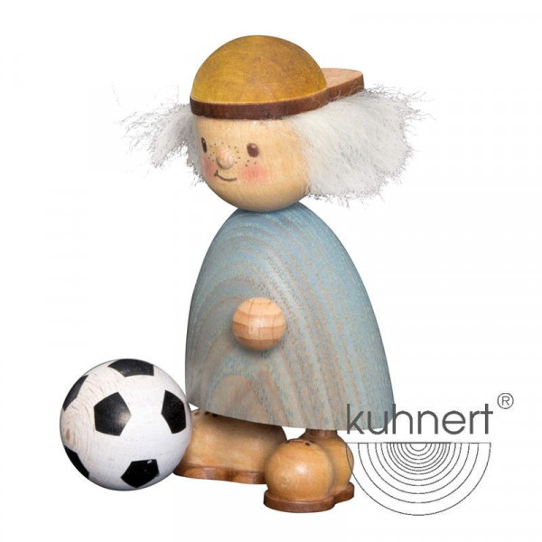 Sammelfigur Holzfigur Finn mit Fußball Kuhnert Artikel 62100, Höhe ca. 8,5 cm