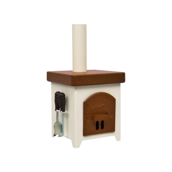 Crottendorfer Räucherofen Hüttenofen braun/beige Räucherofen aus Blech Höhe: 15 cm