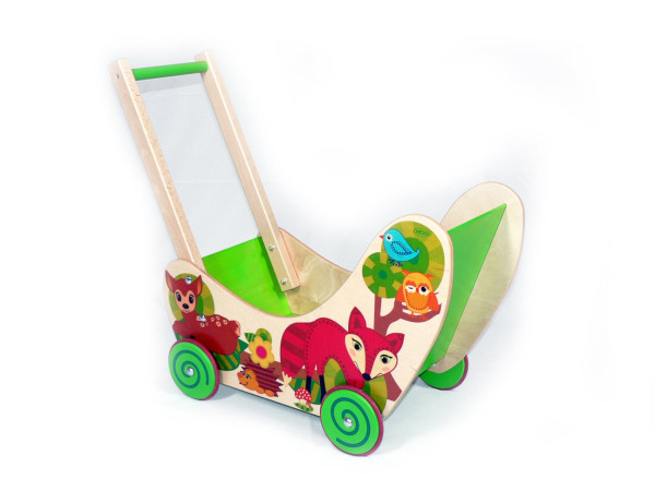 Puppenwagen Waldtiere Hess