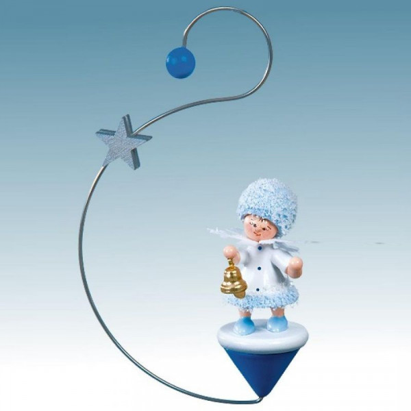 Schneeflöckchen mit Glöckchen, Artikel 43441 Baumschmuck ca. 120 x 70 x 30 mm