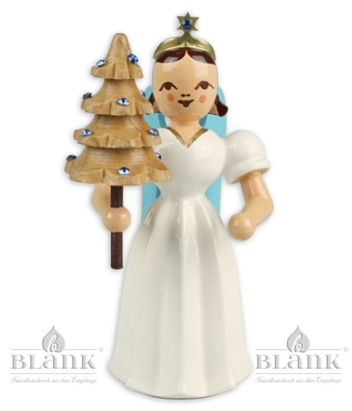 Langrockengel Bäumchen, farbig Höhe: ca. 7cm, Blank Grünhainichen