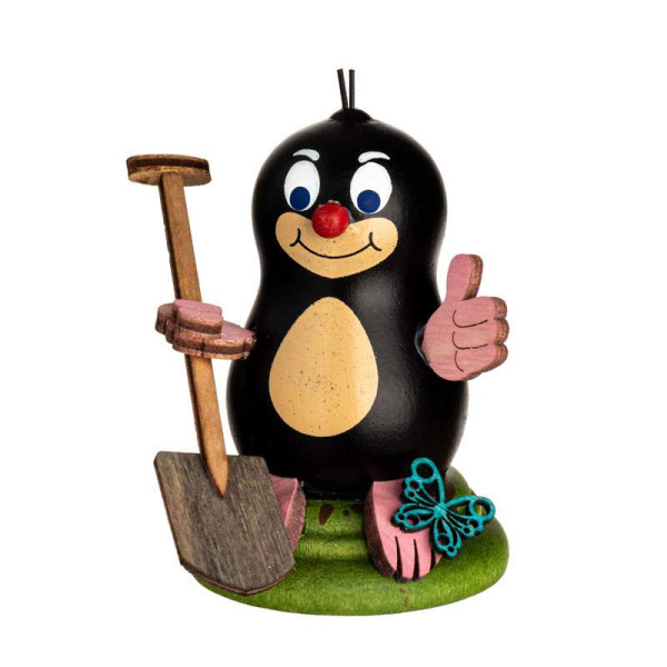 Sammelfigur Maulwurf Paul Kuhnert Holzkunst, Höhe ca. 6 cm