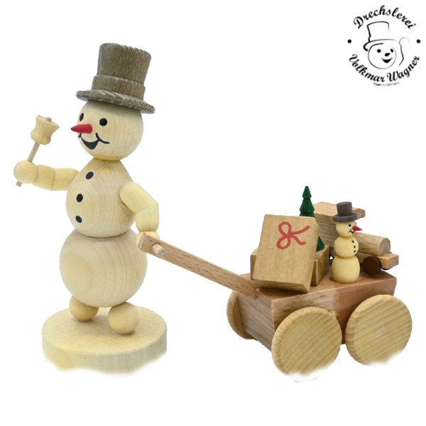 Schneemann als Spielzeughändler Drechslerei Volkmar Wagner