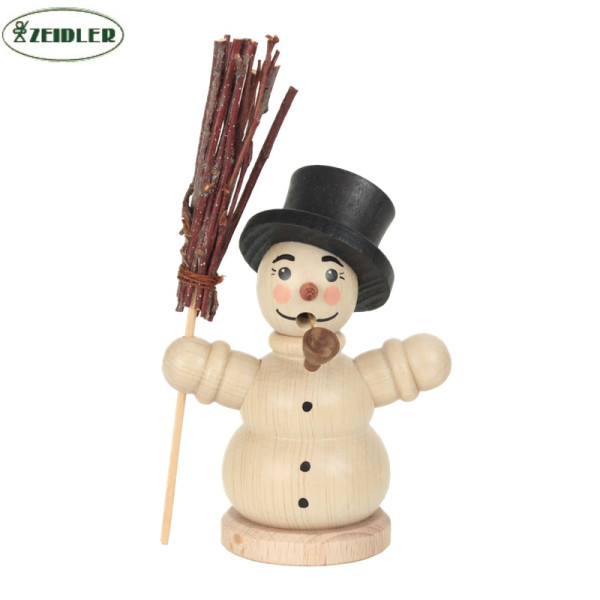 Räucherfigur Schneemann, 15 cm Zeidler Holzkunst Seiffen - Echt Erzgebirge -