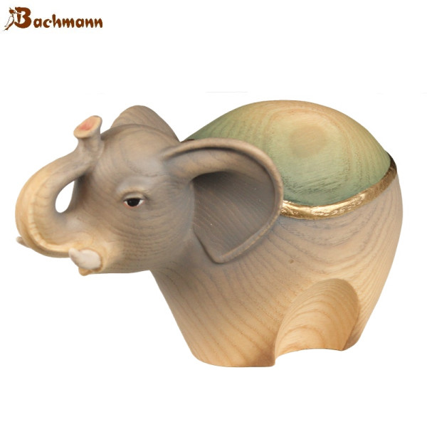 Gloria Krippenfigur Elefant, Color, 12 cm* Holzschnitzerei Konrad Bachmann, Südtirol