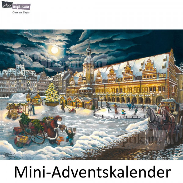 Mini-Adventskalender Leipzig Altes Rathaus Markttreiben papp noptikum Leipzig