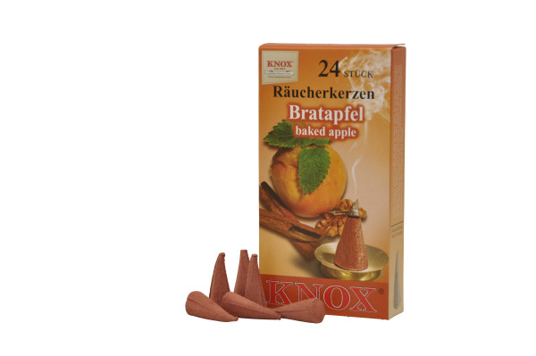 Räucherkerzen Bratapfel 24 Stück, Größe M