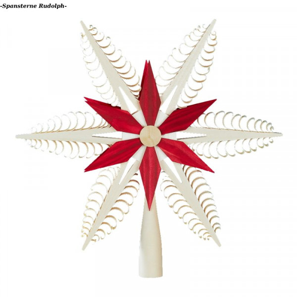 Erzgebirgische Christbaumspitze 401-RT, rot, D=24 cm