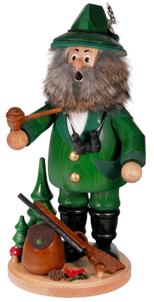 Erzgebirgische Räucherfigur Förster ca. 24 cm Drechselwerkstatt Uhlig