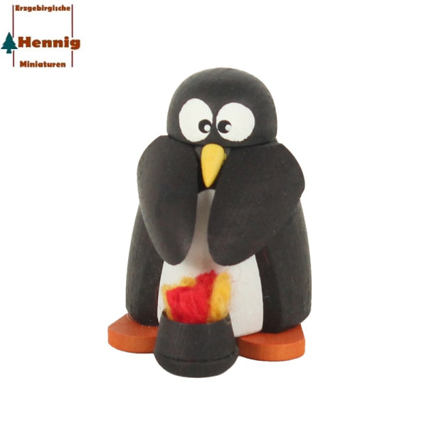 Pinguin warm up, 5 cm -Hennig Figuren Deutschneudorf- Erzgebirgische Handarbeit