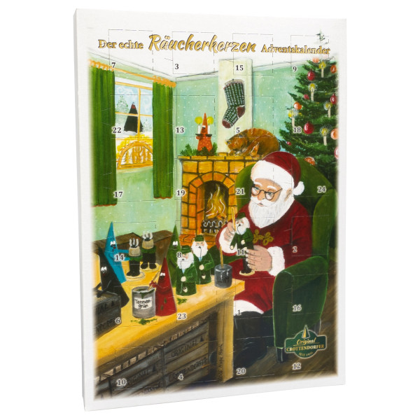 Crottendorfer Räucherkerzen-Adventskalender Hochformat 24 verschiedene Düfte