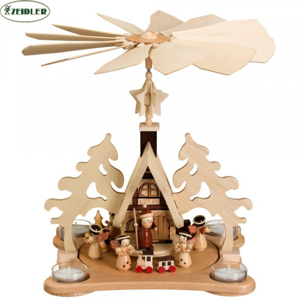 Teelichtpyramide Bescherung für 4 Teelichter