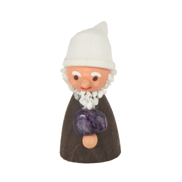 Sammelfigur Berggeist Kristall, ca. 4,5 cm -Hennig Figuren Deutschneudorf- Erzgebirgische Handarbeit