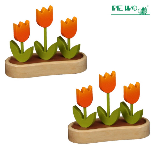 Tulpen natur-orange 2er Set Bestückung Vario PEWO Neuhausen