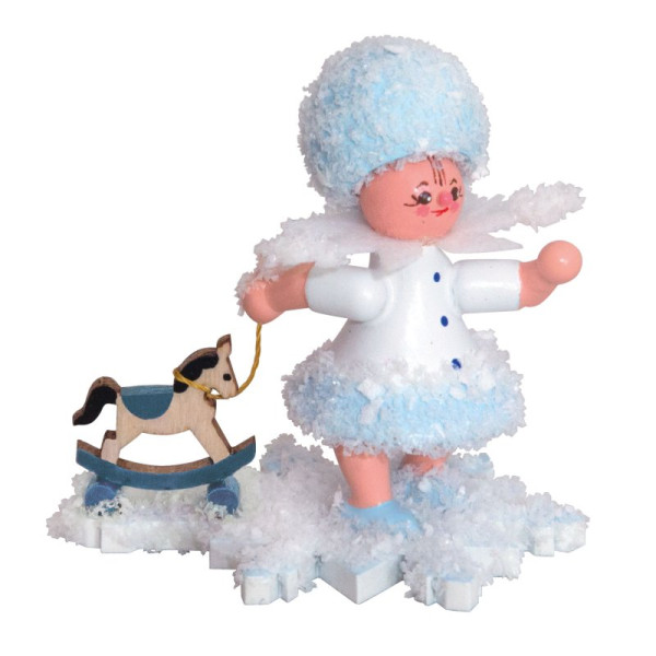 Schneeflöckchen mit Schaukelpferd, Artikel 43157 Sammelfigur, Höhe ca. 5 cm