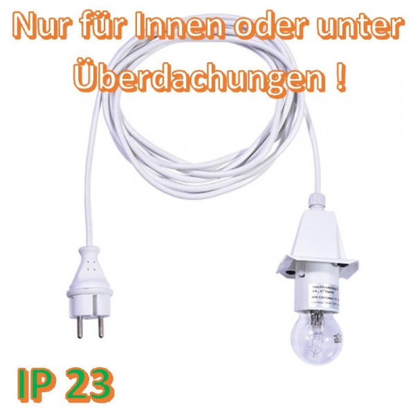 Weißes Anschlußkabel für Herrnhuter Außenstern A4/ A7 Weiß