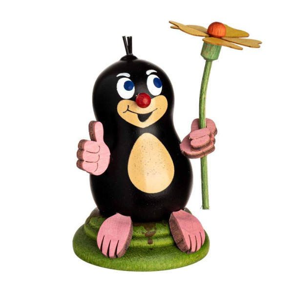 Sammelfigur Maulwurf Herbert Kuhnert Holzkunst, Höhe ca. 6 cm