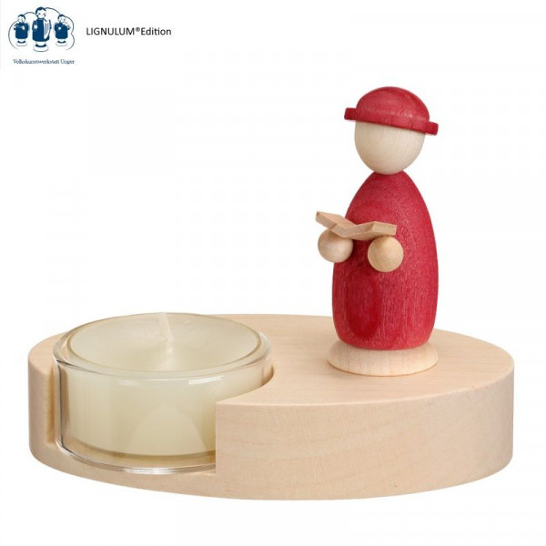 Teelichthalter Codex Farbgestaltung "rubin"