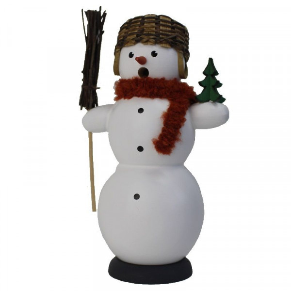 Räuchermann Schneemann mit Korb -ca.18 cm-