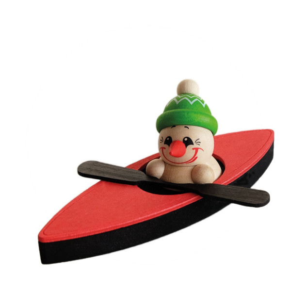 Cool Man Kajak - Sammelfigur ca. 6 cm by Karsten Braune - Echt Erzgebirge