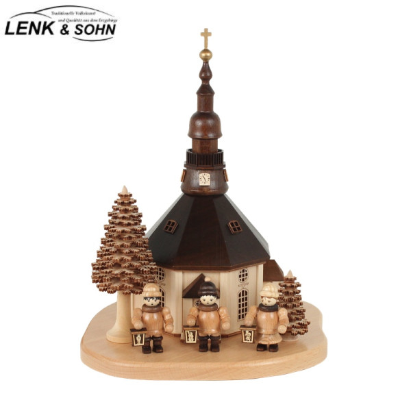 Lichterhaus Seiffener Kirche mit Laternenkindern Lenk & Sohn - Volkskunst /Erzgebirge